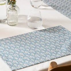 Atmosphera Sets De Table, Serviettes|Sets De Table*Set de table enduit "Pia" Bleucanard