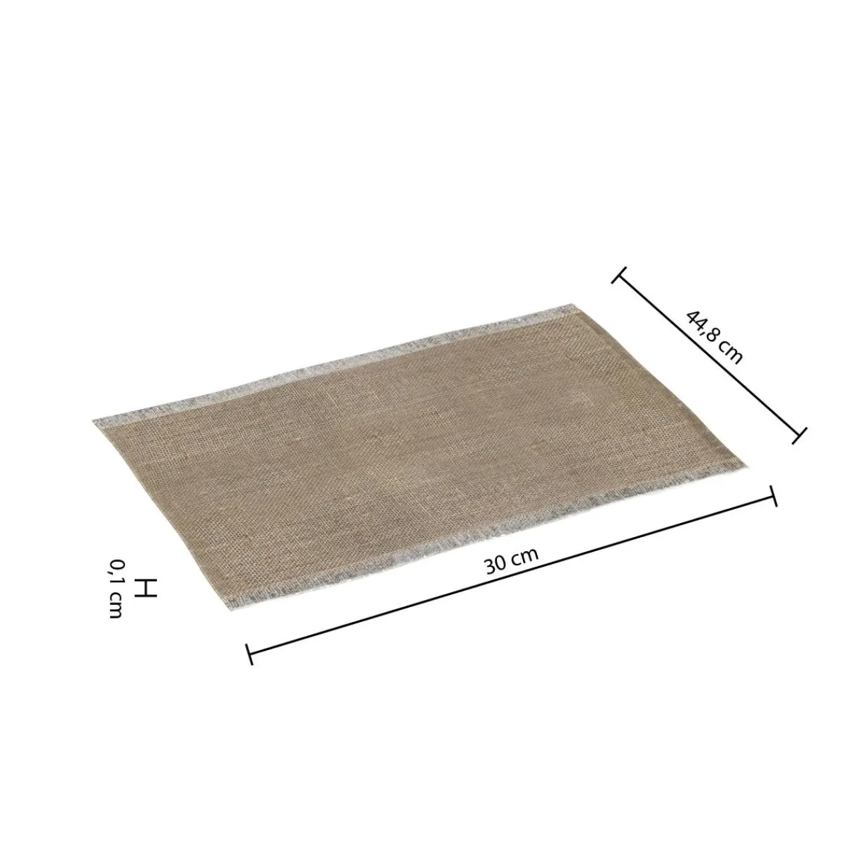 Atmosphera Sets De Table, Serviettes|Sets De Table*Set de table à franges, jute "Ambre" Blanc