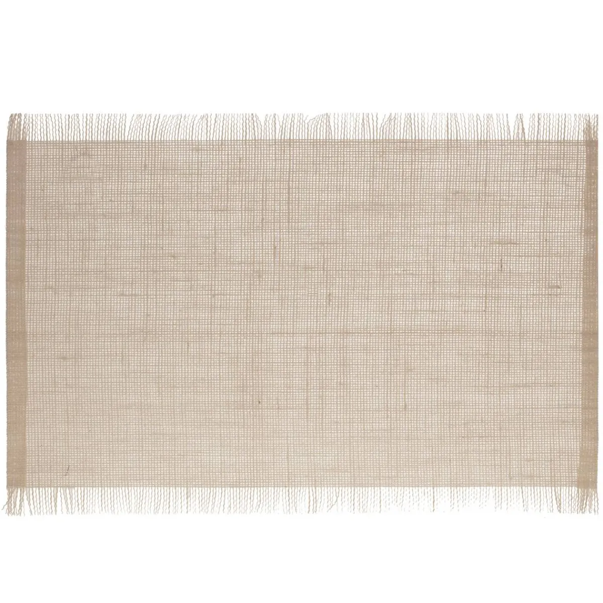 Atmosphera Sets De Table, Serviettes|Sets De Table*Set de table à franges, jute "Ambre" Blanc