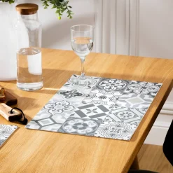 Atmosphera Sets De Table, Serviettes|Art De La Table D'Extérieur*Set de table mosaïque "Vinyl" Transparent
