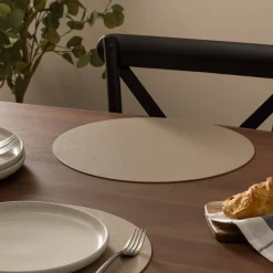 Atmosphera Sets De Table, Serviettes|Sets De Table*Set de table rond  "Tenor" Beige