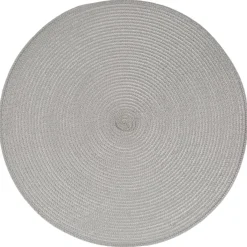 Atmosphera Sets De Table, Serviettes|Sets De Table*Set de table tressé rond "Tresse" Gris
