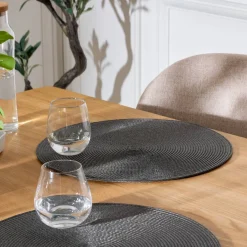 Atmosphera Sets De Table, Serviettes|Sets De Table*Set de table tressé rond "Tresse" Jaune