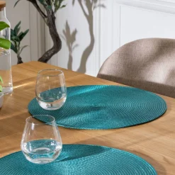 Atmosphera Sets De Table, Serviettes|Sets De Table*Set de table tressé rond "Tresse" Beige