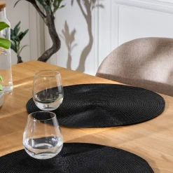 Atmosphera Sets De Table, Serviettes|Sets De Table*Set de table tressé rond "Tresse" Vert