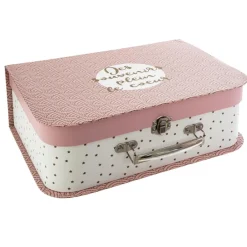 Atmosphera Boîtes, Petits Rangements*Set de 3 valisettes "Douceur" Rose