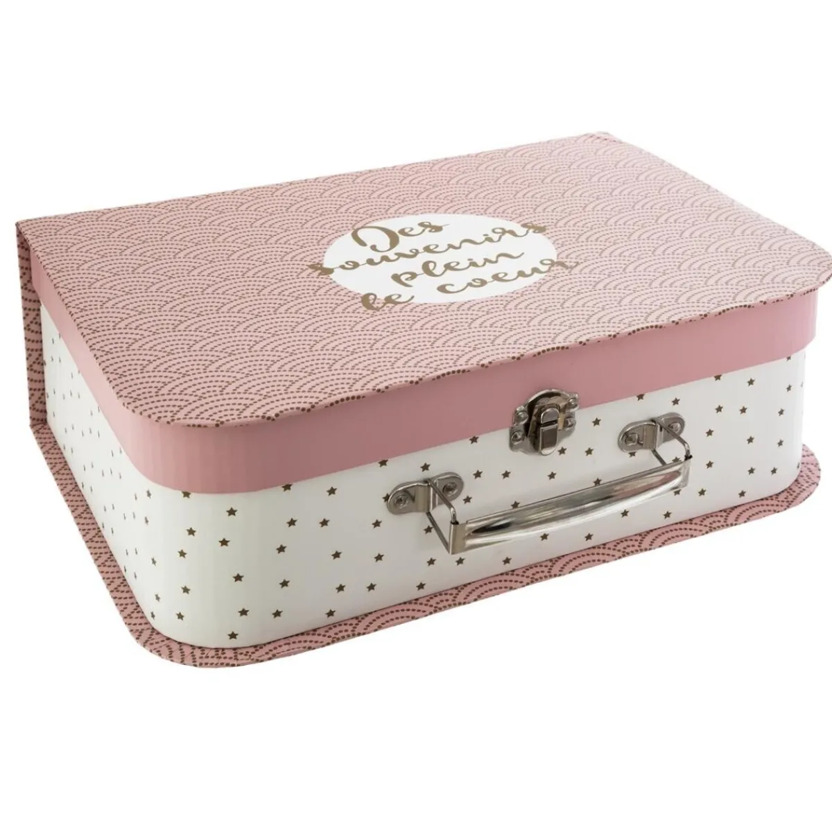 Atmosphera Boîtes, Petits Rangements*Set de 3 valisettes "Douceur" Rose