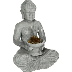 Atmosphera Statuettes, Figurines*Statuette "Bouddha" assis Blanc
