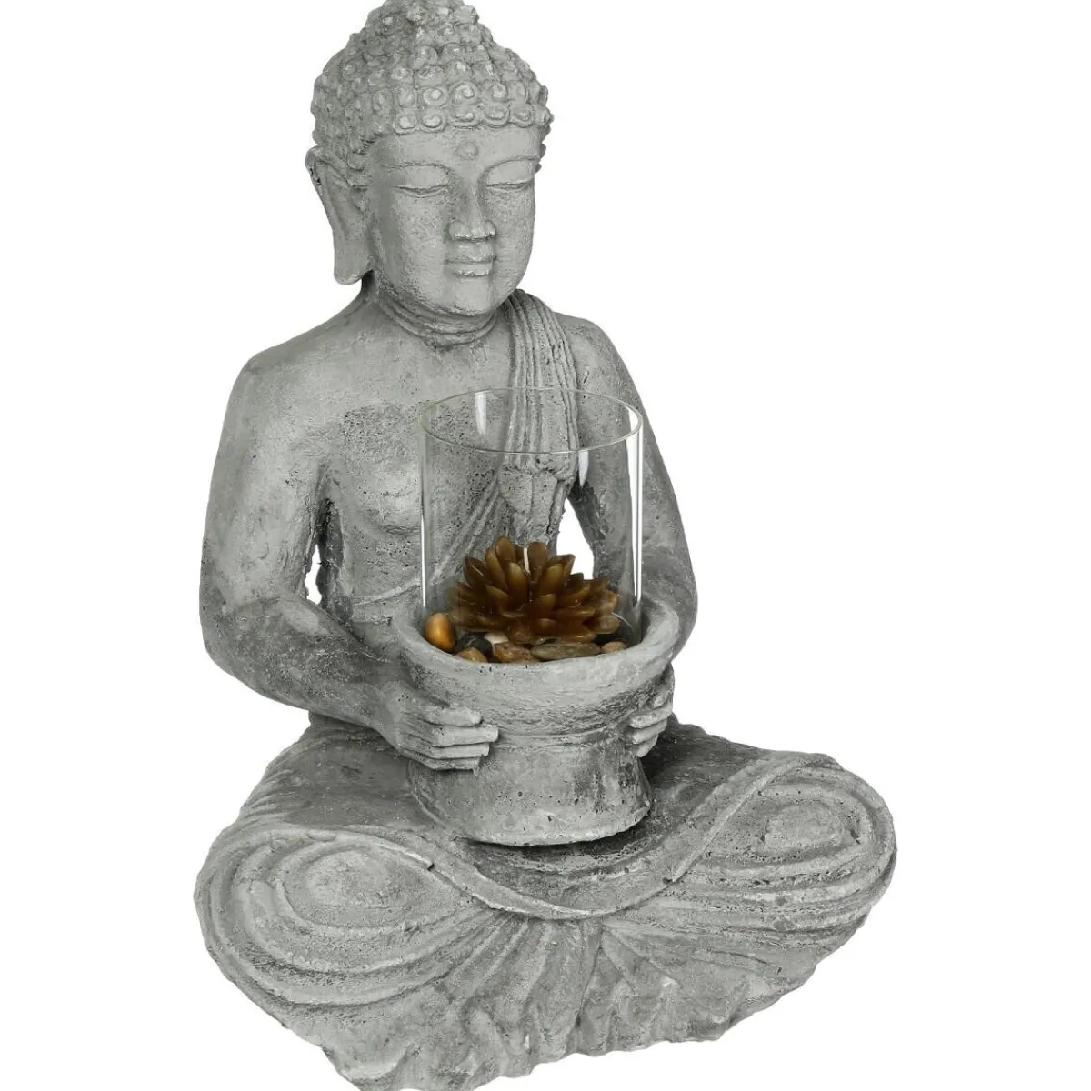 Atmosphera Statuettes, Figurines*Statuette "Bouddha" assis Blanc