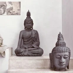 Atmosphera Statuettes, Figurines*Statuette "Bouddha" assis Jaune