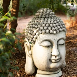 Atmosphera Statuettes, Figurines|Décoration D'Extérieur*Statuette d'exterieur Bouddha "Osel" Vert