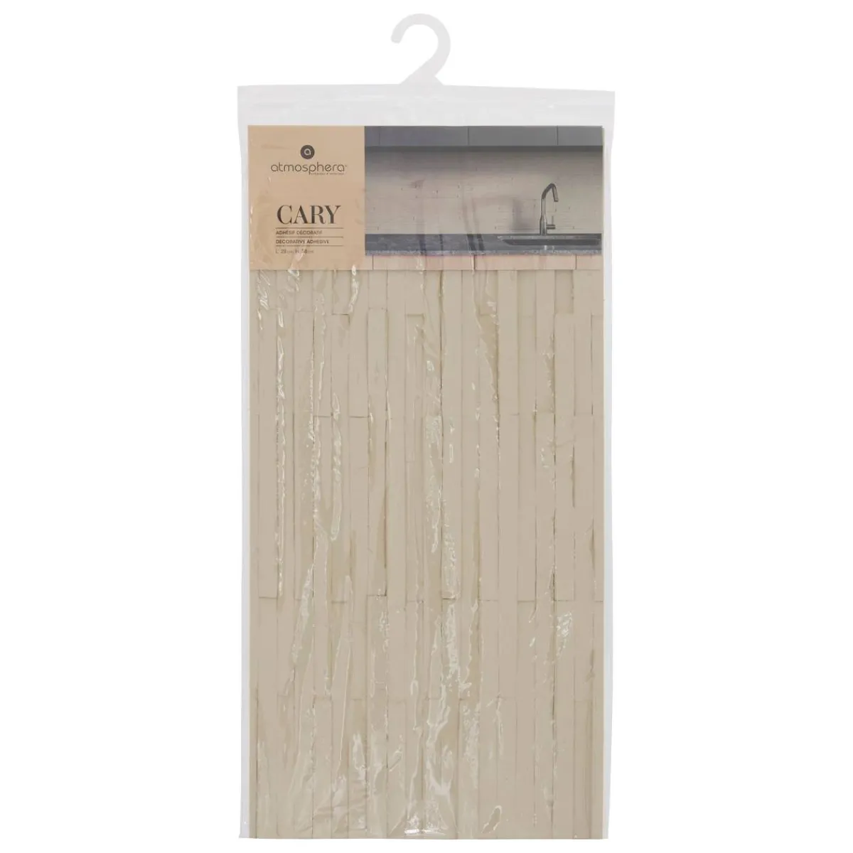 Atmosphera Toiles, Tableaux*Sticker mural effet parement "Cary" Beige