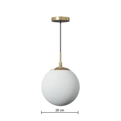 Atmosphera Suspensions En Verre*Suspension boule "Dris" Blanc