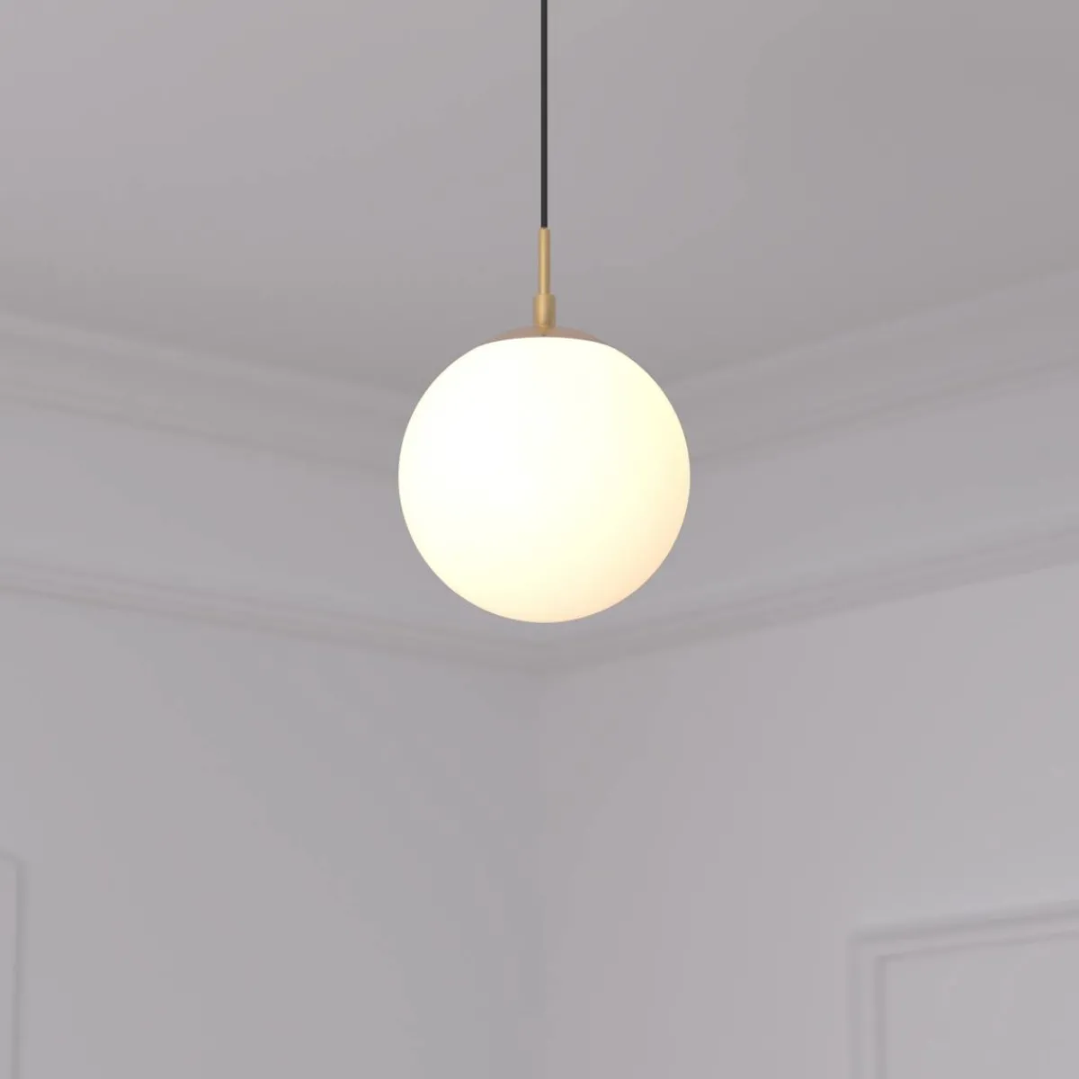 Atmosphera Suspensions En Verre*Suspension boule "Dris" Blanc