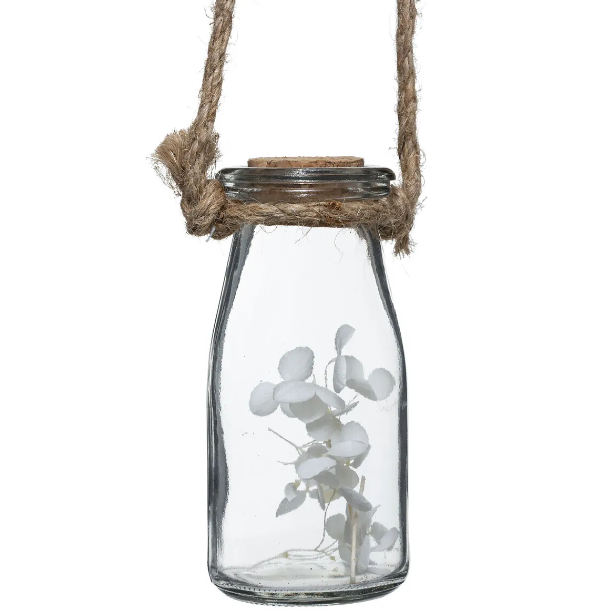 Atmosphera Fleurs Artificielles*Suspension de 4 fleurs sechées Blanc