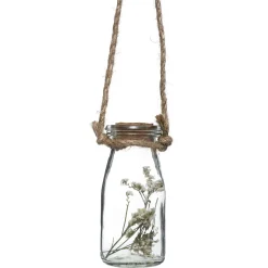 Atmosphera Fleurs Artificielles*Suspension de 4 fleurs sechées Blanc