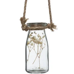 Atmosphera Fleurs Artificielles*Suspension de 4 fleurs sechées Blanc