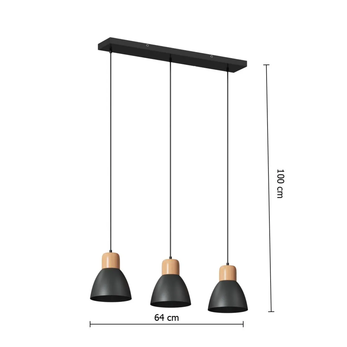 Atmosphera Suspensions En Métal*Suspension "Desy" Noir