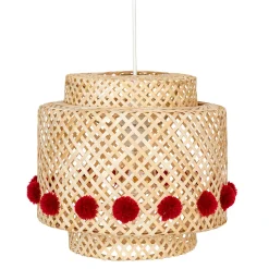 Atmosphera Luminaires*Suspension enfant "Liby', pompons Bleu
