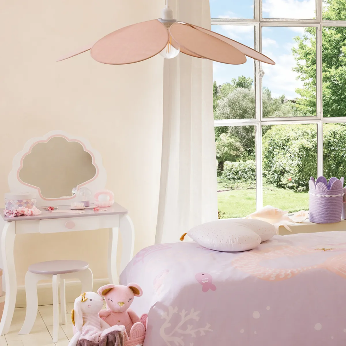 Atmosphera Luminaires*Suspension enfant "Naya" Blanc