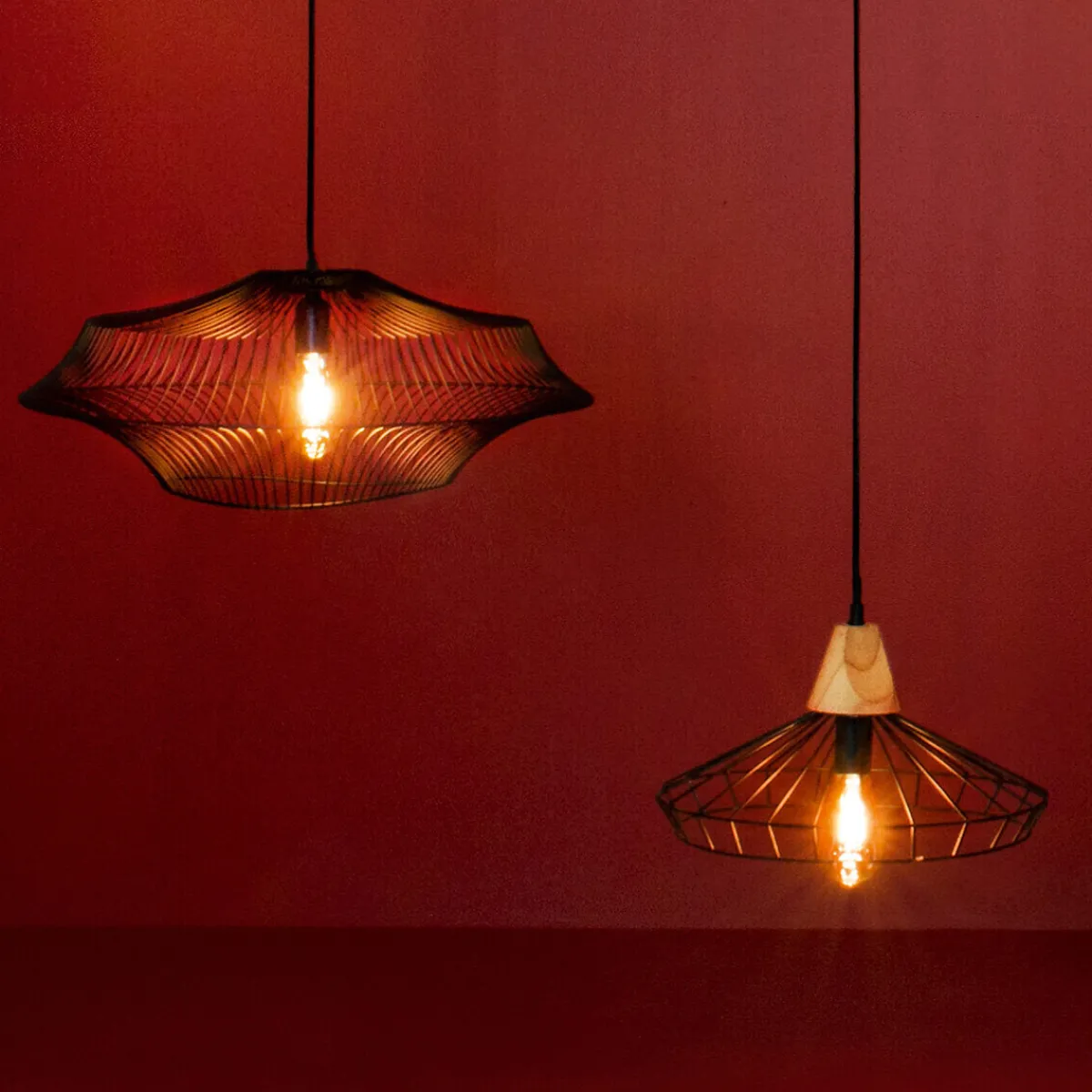 Atmosphera Suspensions En Métal*Suspension filaire "Ben" Noir