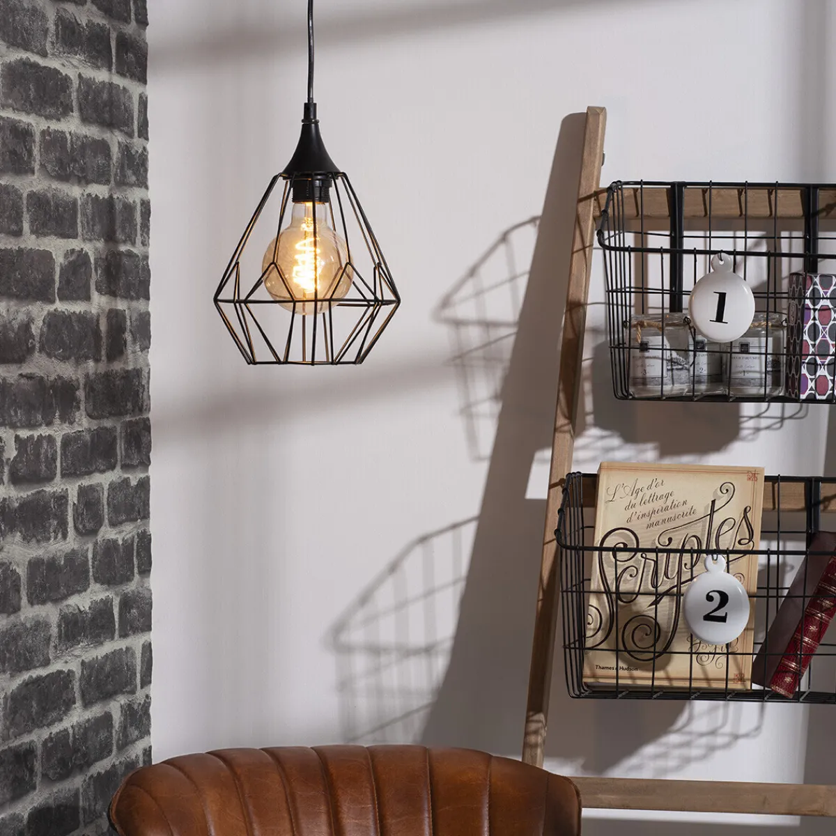 Atmosphera Suspensions En Métal*Suspension filaire "Drim" Noir