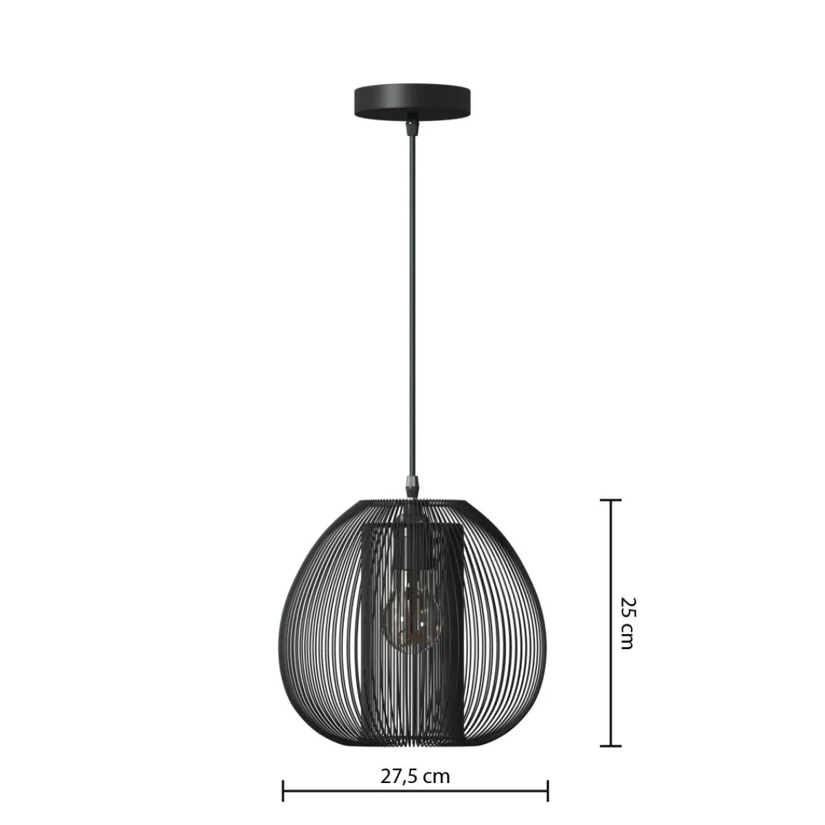 Atmosphera Suspensions En Métal*Suspension filaire "Noda" Noir