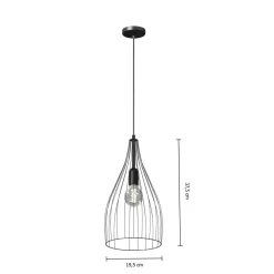 Atmosphera Suspensions En Métal*Suspension filaire "Rita" Noir