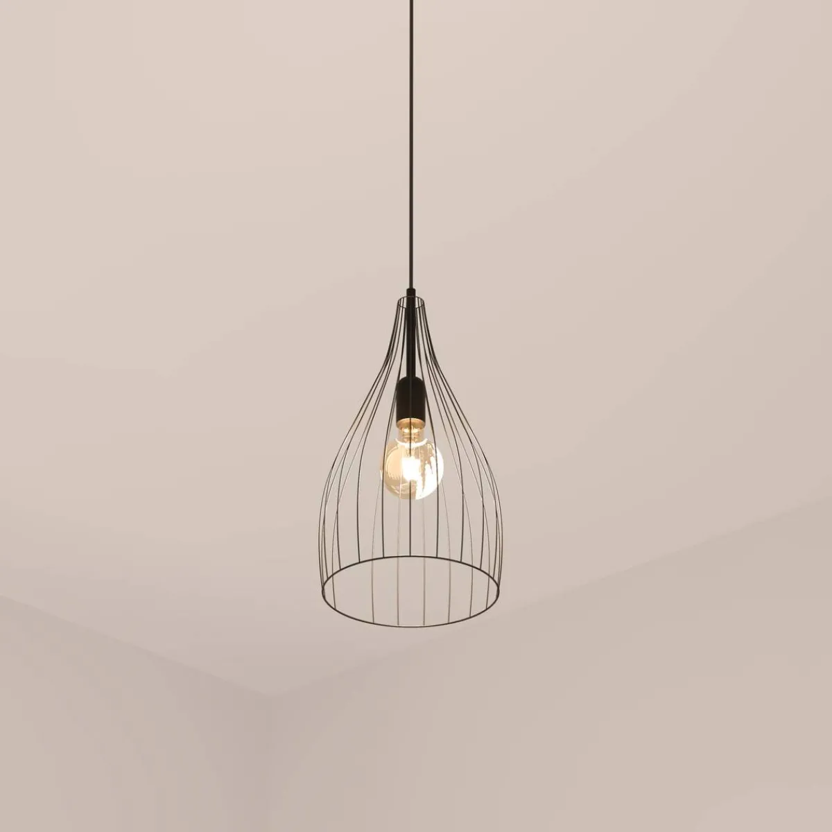 Atmosphera Suspensions En Métal*Suspension filaire "Rita" Noir