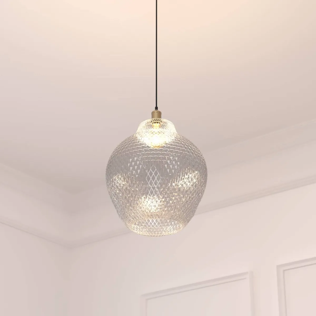 Atmosphera Suspensions En Verre*Suspension "Omaha" Doré
