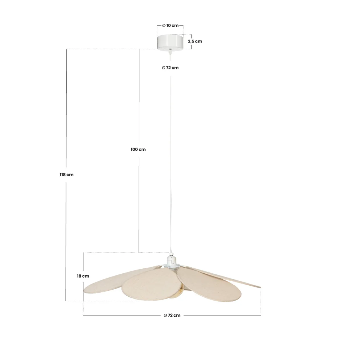 Atmosphera Suspensions Naturelles*Suspension pétales "Naya" Beige