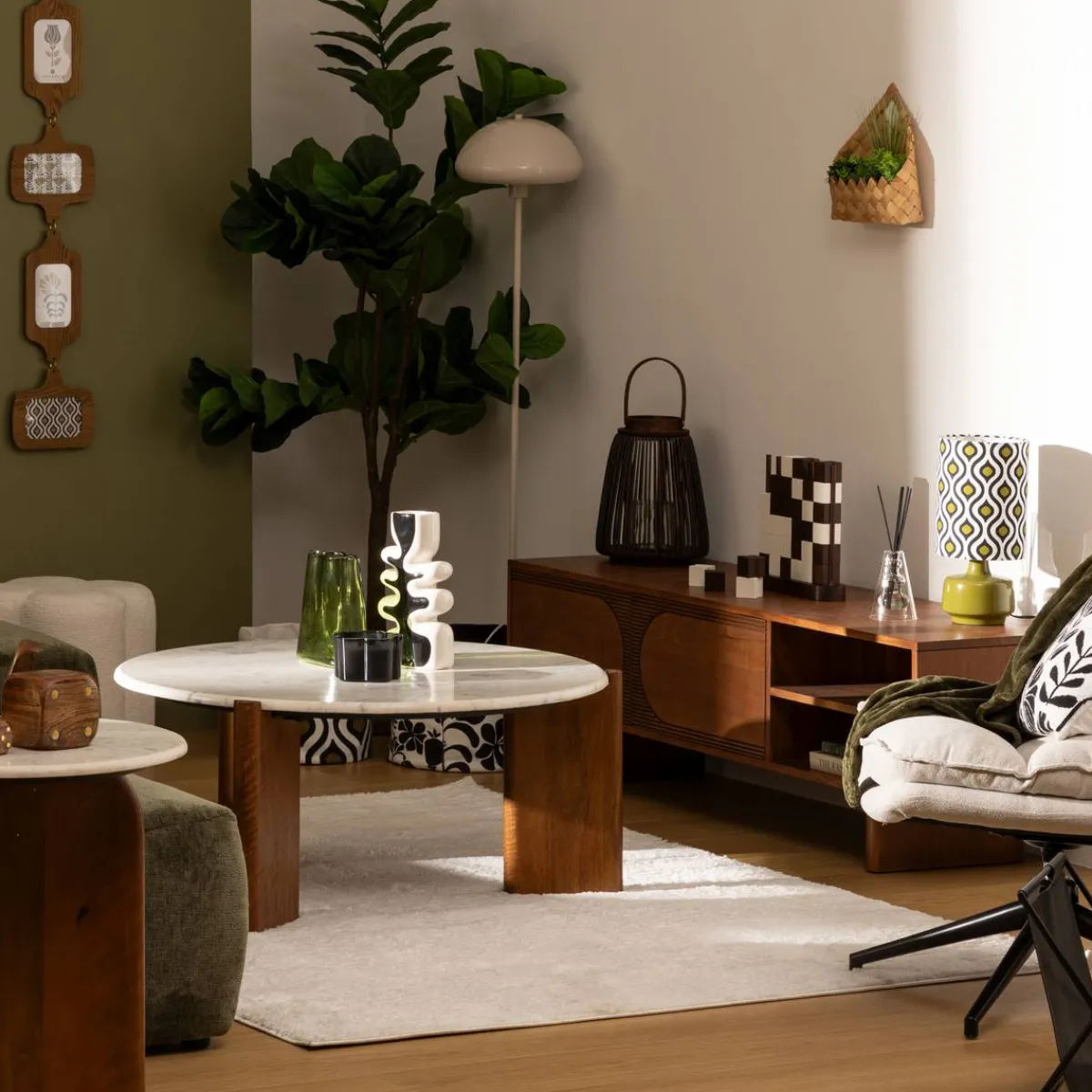 Atmosphera Tables Basses|Voir Tout *Table basse "Nanda" Beige