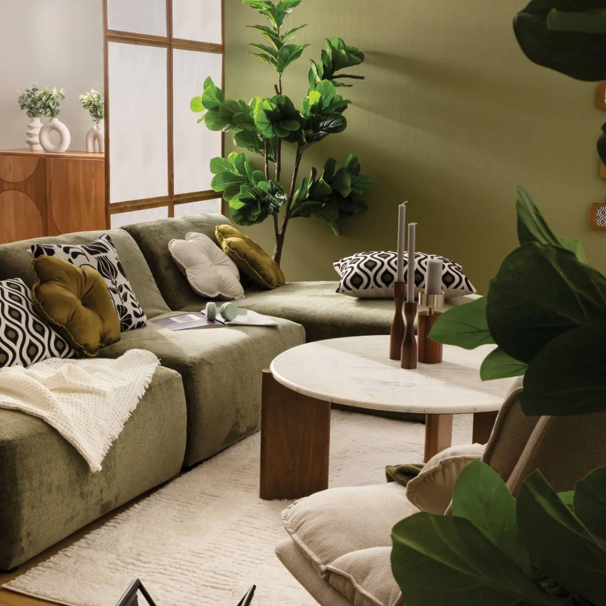 Atmosphera Tables Basses|Voir Tout *Table basse "Nanda" Beige