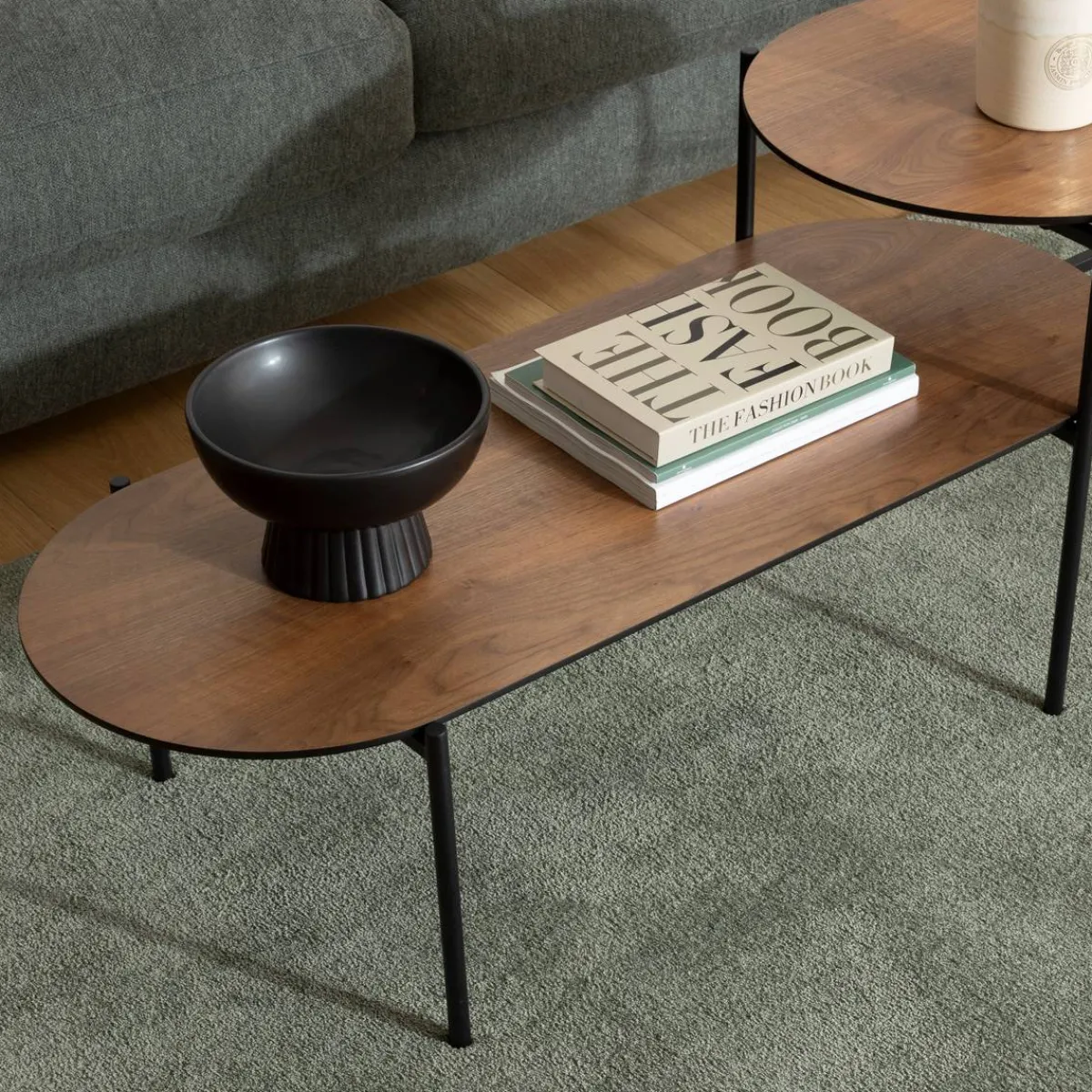 Atmosphera Tables Basses*Table basse 2 niveaux "Kemi" Ivoire