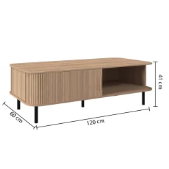 Atmosphera Tables Basses|Voir Tout *Table basse 2 portes "Colva" Marron