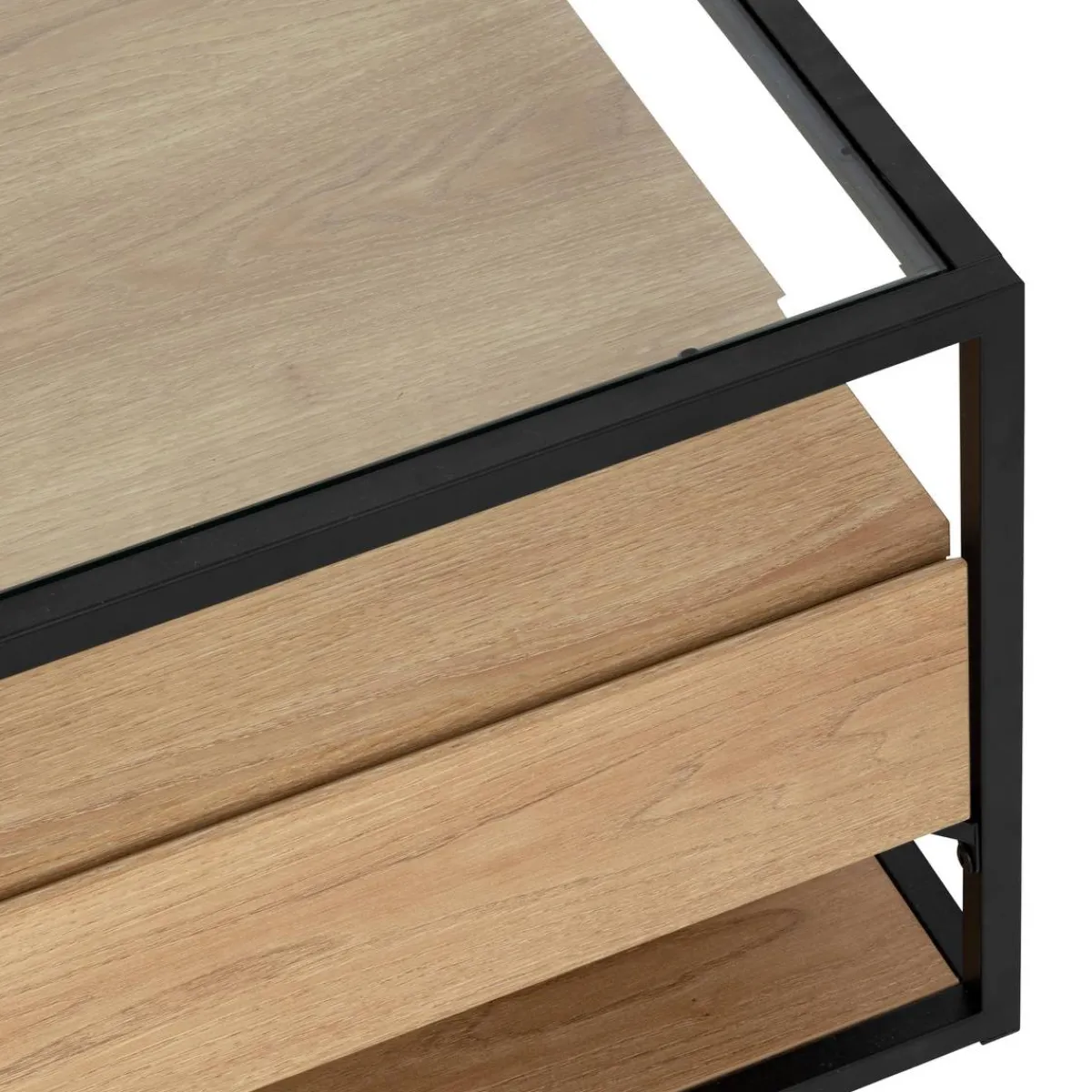 Atmosphera Tables Basses|Voir Tout *Table basse 2 tiroirs "Aldea" Transparent