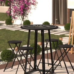 Atmosphera Mobilier D'Extérieur|Tables À Manger*Table 4 chaises d'extérieur Multicolore