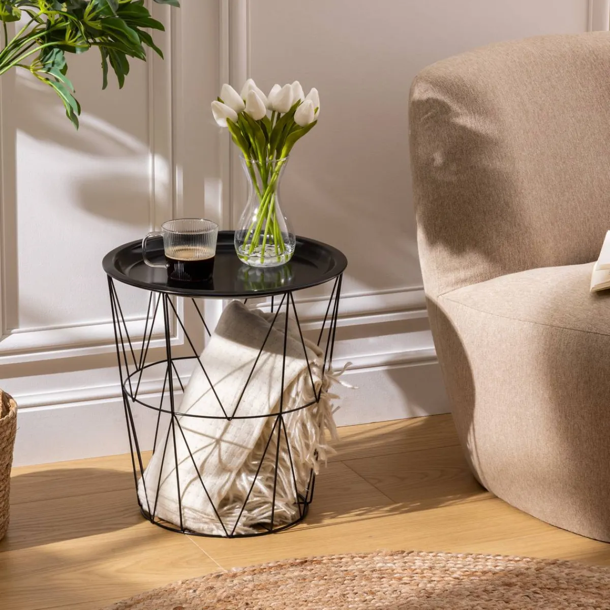 Atmosphera Tables D'Appoint*Table d'appoint "Kumi" Noir