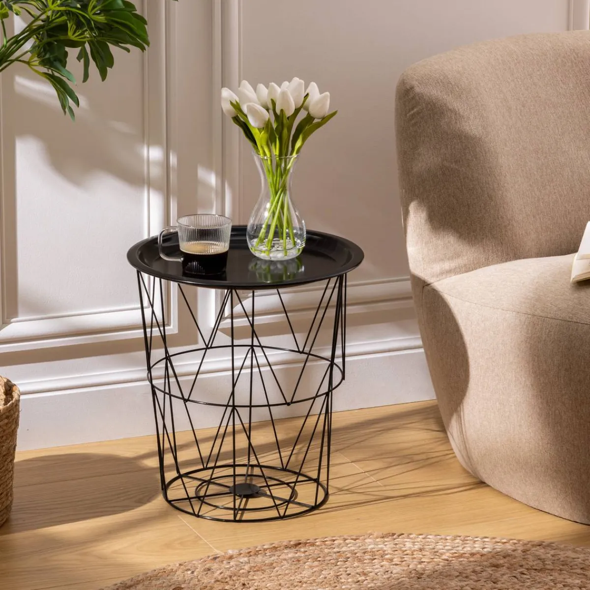 Atmosphera Tables D'Appoint*Table d'appoint "Kumi" Noir