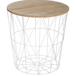 Atmosphera Tables D'Appoint*Table d'appoint "Kumi" Blancivoire