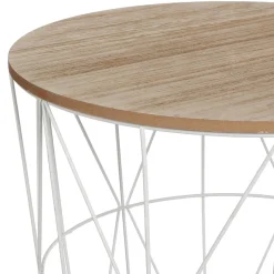 Atmosphera Tables D'Appoint*Table d'appoint "Kumi" Blancivoire