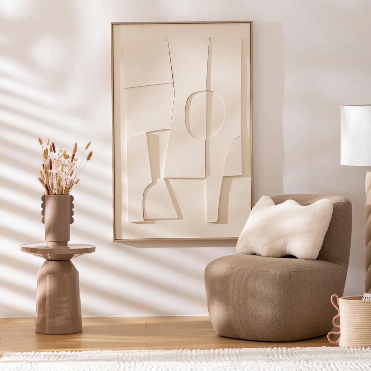 Atmosphera Voir Tout |Tables D'Appoint*Table d'appoint totem "Sita" Blanc