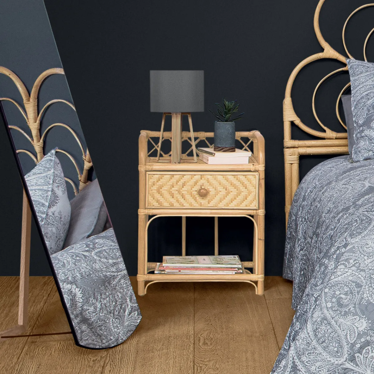 Atmosphera Tables De Chevet*Table de chevet "Aoni" Boisnaturel