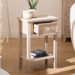 Atmosphera Tables De Chevet*Table de chevet "Charme" Blanc