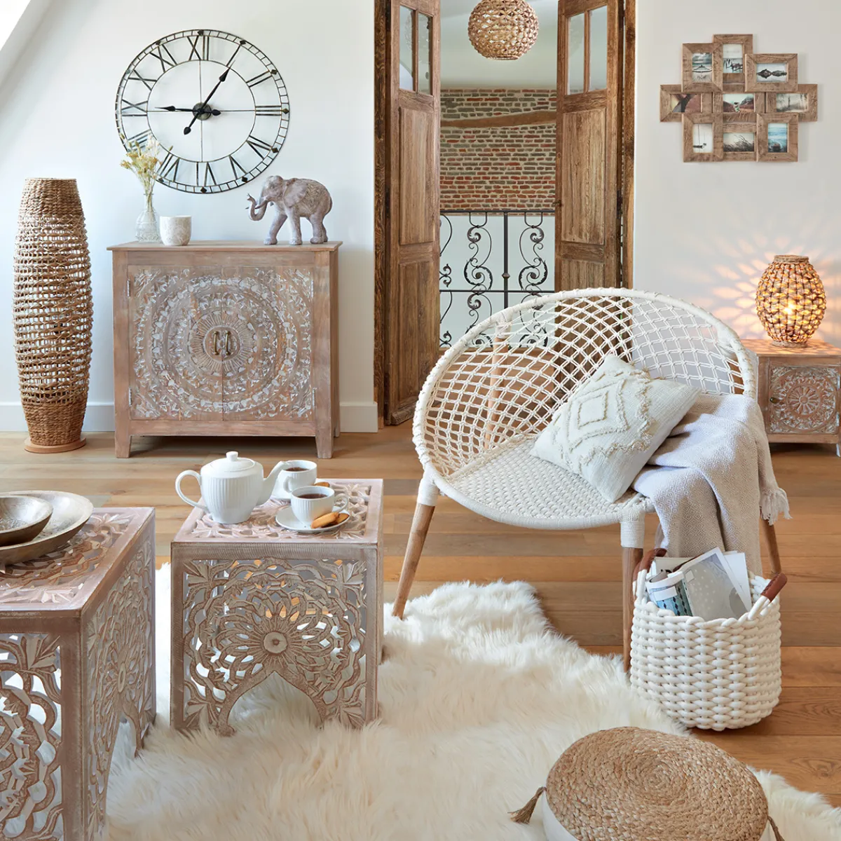 Atmosphera Tables De Chevet*Table de chevet "Shirel" Vertolive