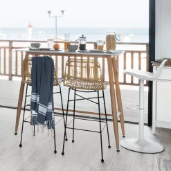 Atmosphera Tables À Manger*Table à manger bar "Roka" Noir