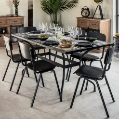Atmosphera Tables À Manger*Table à manger rectangulaire "Kipos" Beige