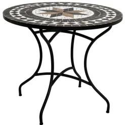 Atmosphera Tables À Manger*Table à manger ronde "Kipos" Gris