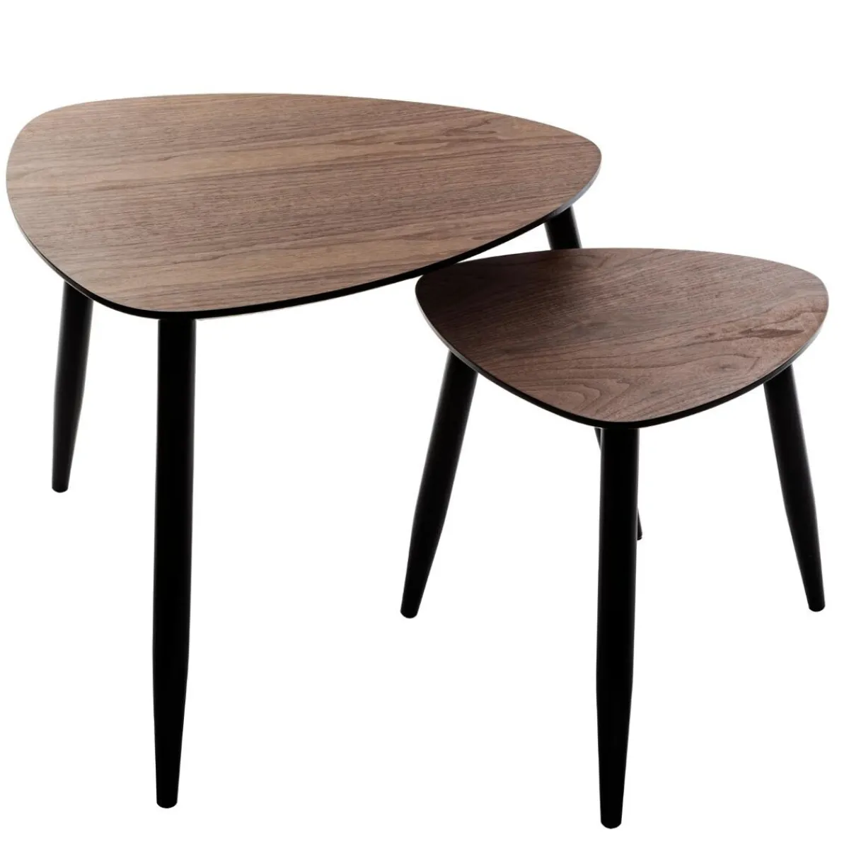 Atmosphera Tables D'Appoint*Tables à café gigognes "Mileo" Noir