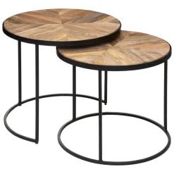 Atmosphera Tables D'Appoint*Tables gigognes "Basile" Blanc